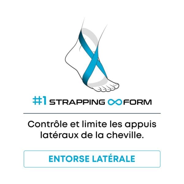 orliman-chevix-strapping1 chevillère chevix explication du strapping 1 pour entorse latérale