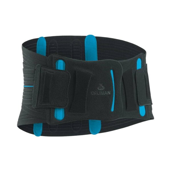 orliman-levolutive-noire-3d-1200 ceinture lombaire l'évolutive noire vue 3D